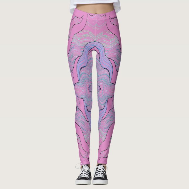 Leggings roses "Ratti_Creative_Arts" (Devant)