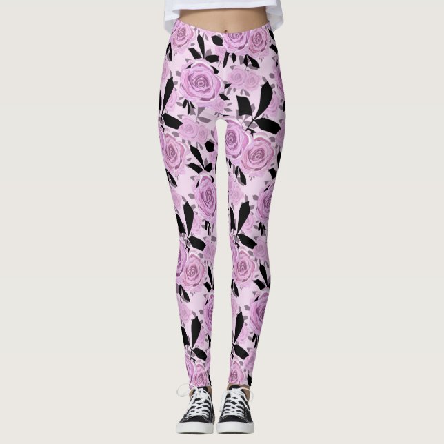 Leggings Roses roses (Devant)