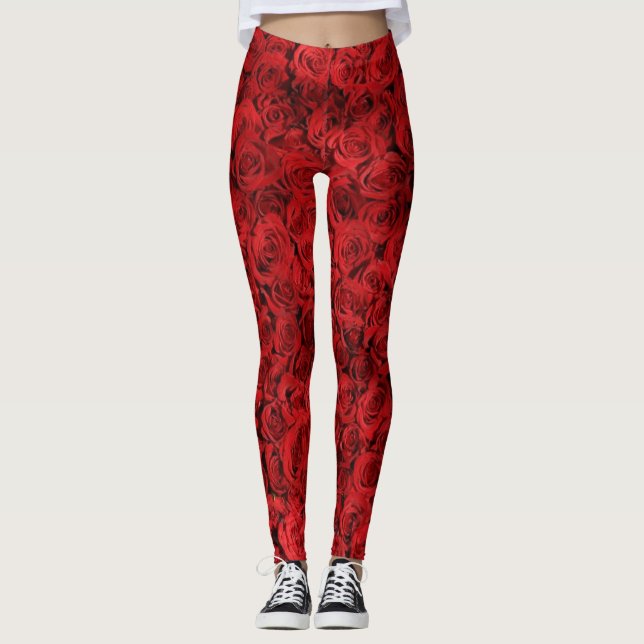 Leggings roses rouges (Devant)