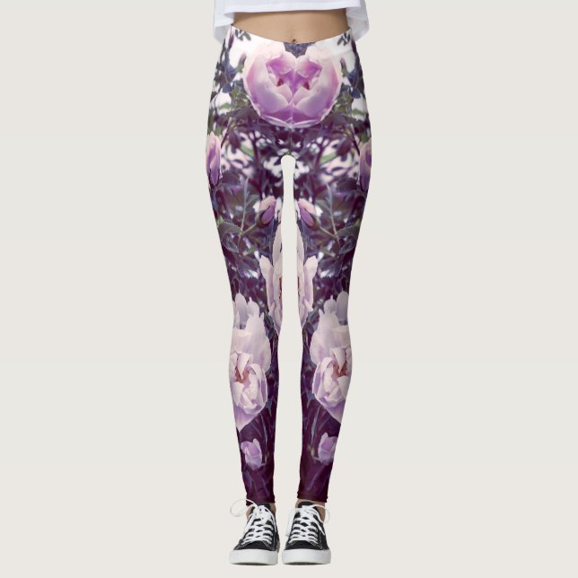 Leggings Roses sur succursales (Devant)