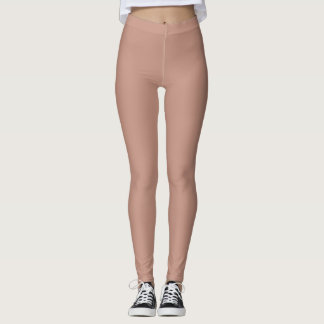 Leggings Rosy Brown uni couleur plaine
