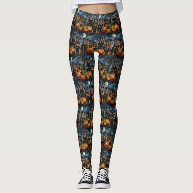 Leggings Rottweiler Halloween Éffrayant (Devant)