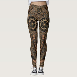 Leggings Rouages vintages industriels de Steampunk
