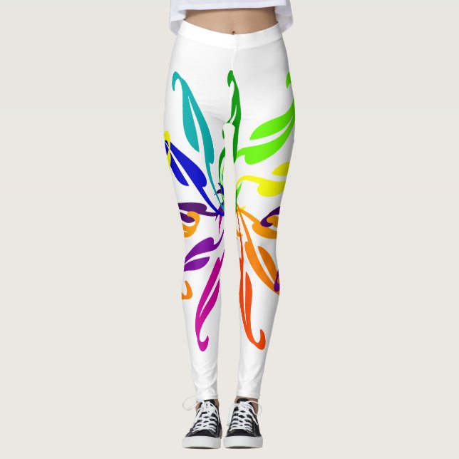 Leggings - Roue en couleur feuille (Devant)