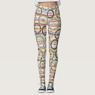 Leggings roues moto bande