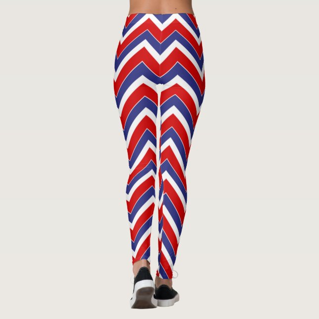 Leggings Rouge-Blanc-Bleu-Chevron-LEGGINGS (Dos)