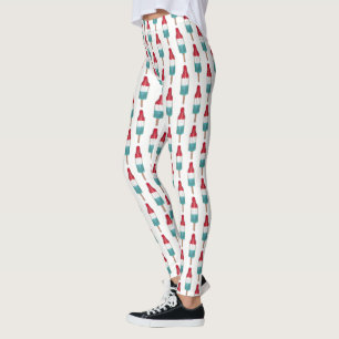 Leggings Rouge Blanc Bleu Rocket Popsicle Patriotique USA