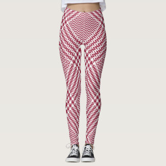 Leggings Rouge blanc cristallin Plaid : Tweeter Tartan