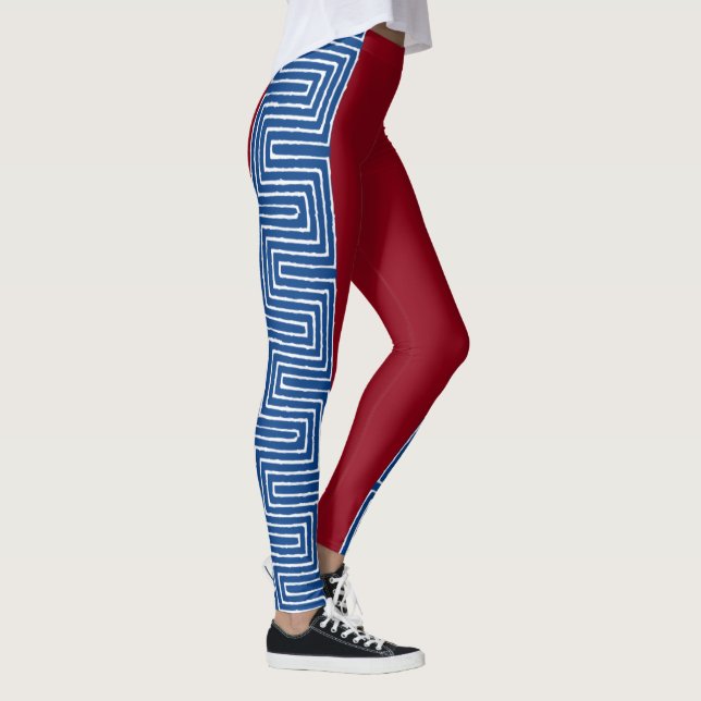 Leggings Rouge blanc et bleu Maze Vêtements de boue africai (Droite)