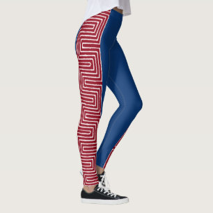 Leggings Rouge blanc et bleu Maze Vêtements de boue africai