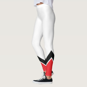 Leggings Rouge blanc et noir