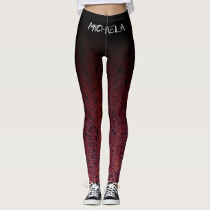 Leggings Rouge Brown noir Ombre rouille métal Patina Votre