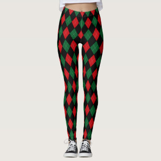 Leggings Rouge classique, vert et blanc de ~ à motifs de