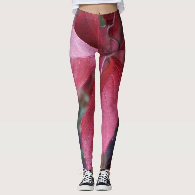 Leggings Rouge d'automne (Devant)