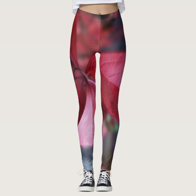 Leggings Rouge d'automne (Devant)