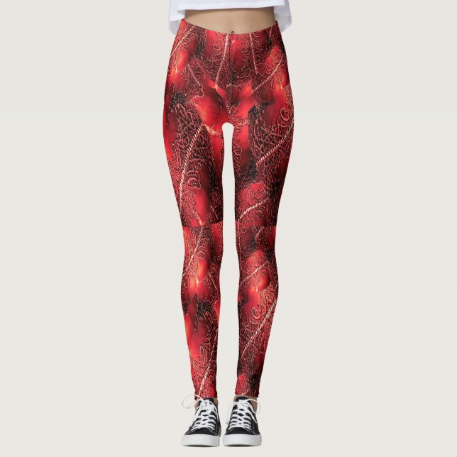 Leggings Rouge Délicat (Devant)