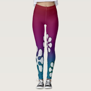 Leggings Rouge et bleu de cabane