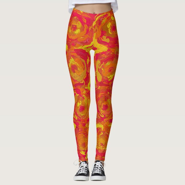 Leggings Rouge et jaune (Devant)