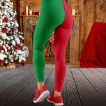Leggings Rouge et vert Rouge en couleur massif Noël<br><div class="desc">Des leggings rouges et verts de couleur solide pour les femmes et les filles. Idéal pour une tenue de fête de Noël.</div>