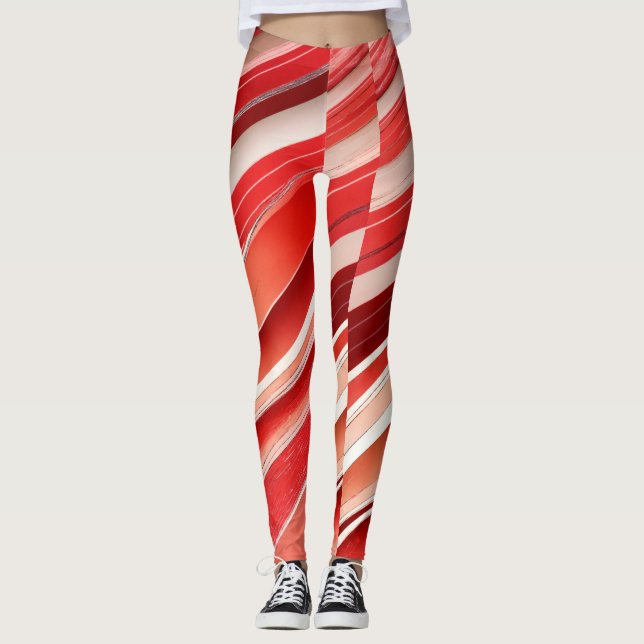 Leggings Rouge&noir (Devant)