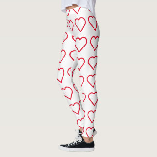 Leggings Rouge Noir cool Moderne Chic hipster collages arti