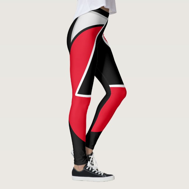 Leggings Rouge, noir et blanc  (Droite)