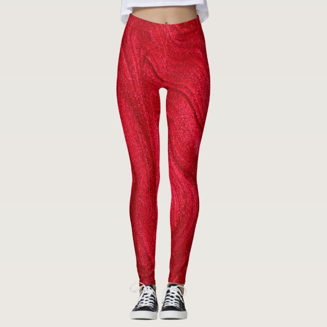 LEGGINGS ROUGE PAILLETÉ (Devant)