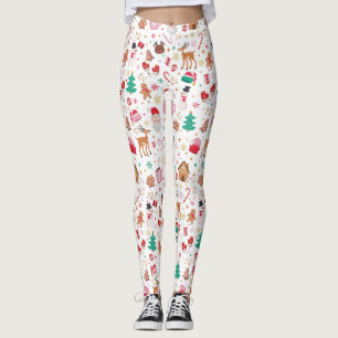Leggings Rouge rose vert Vilain Noël Père Noël