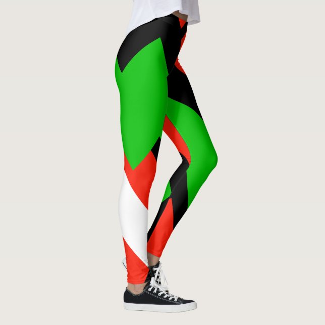Leggings Rouge Vert Blanc Noir Bloc de couleur 4Joséphine (Droite)
