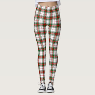 Leggings Rouge, vert et blanc classiques de ~ de plaid de
