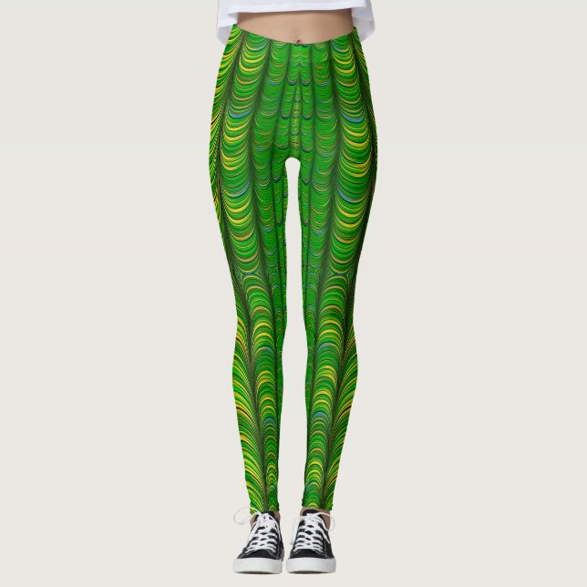 Leggings ~rouge vert jaune Noël (Devant)