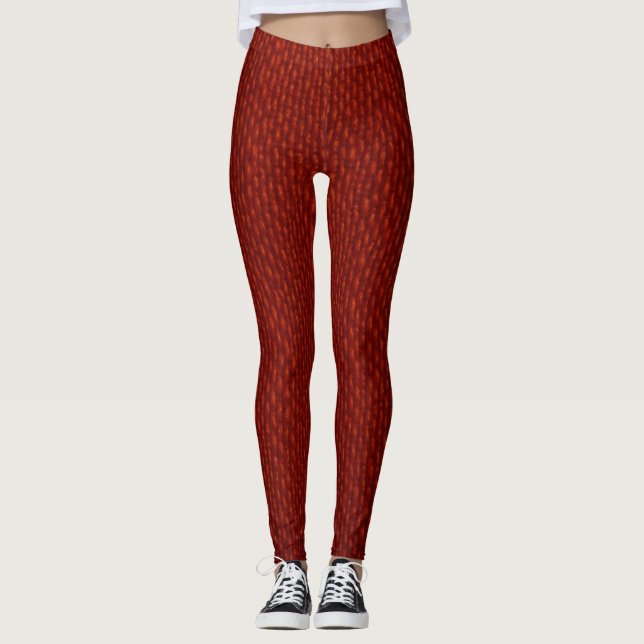 Leggings rouges - Gras, Confortable et élégant (Devant)