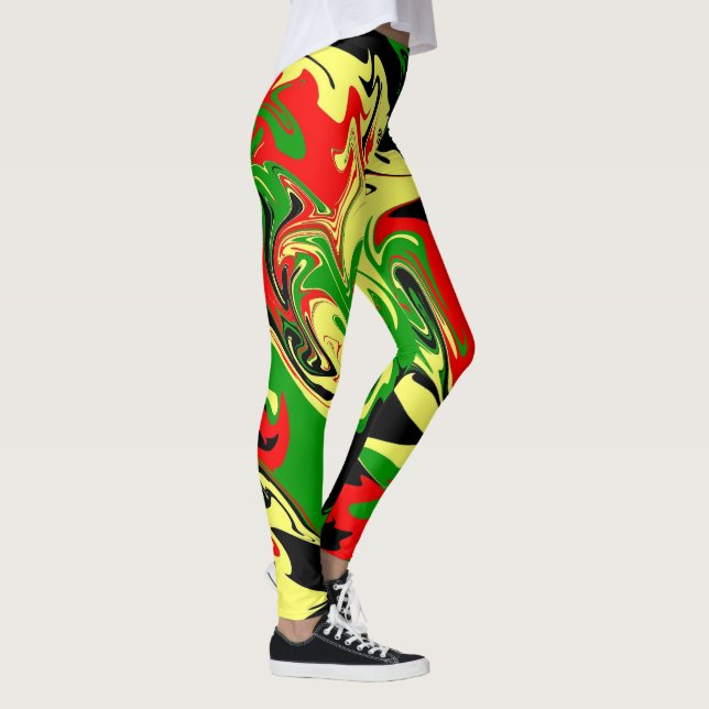 Leggings Rouges, Jaunes, Noires et Vertes (Droite)