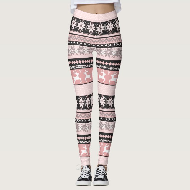 Leggings Rougissent le motif juste d'île (Devant)