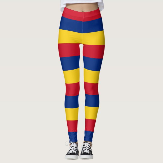 Leggings Roumanie Couleurs du drapeau national Horizontal (Devant)