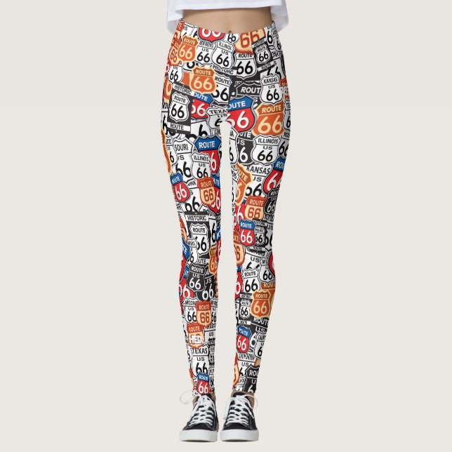 Leggings Route 66 Signes routiers (Devant)
