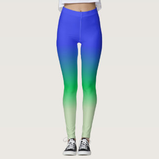 Leggings Royal Blue Emerald Sage Green Ombre