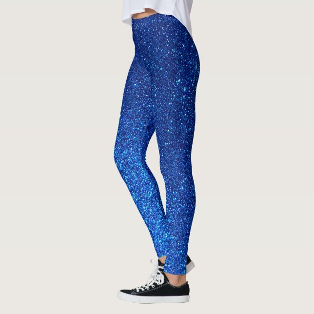 Leggings Royal Blue Parties scintillant Marine Galaxy Éclat (Gauche)
