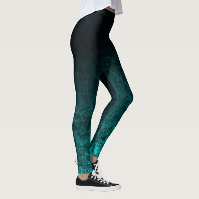 Leggings Royal Damask Turquoise (Droite)