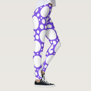 Leggings Royal Purple Polka Dot