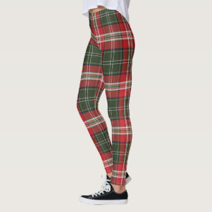 Leggings  Royal Stewart Tartan vert et rouge
