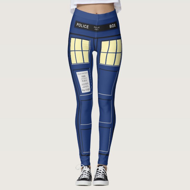 Leggings Royaume-Uni - Cabine téléphonique publique de poli (Devant)