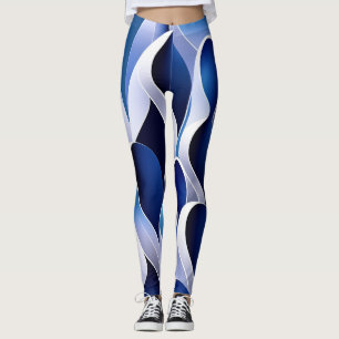 Leggings Ruban bleu et blanc