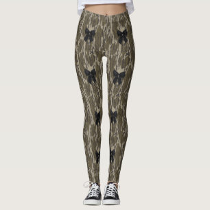 Leggings Ruban Camo Cute Bow Bottomland pour femmes et fill