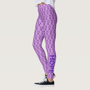 Leggings Ruban de sensibilisation à la violette Mots person