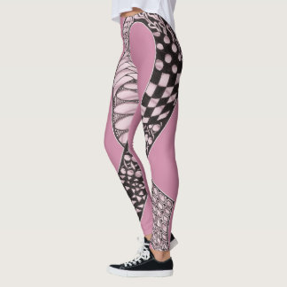 Leggings Ruban de sensibilisation au cancer du sein rebelle