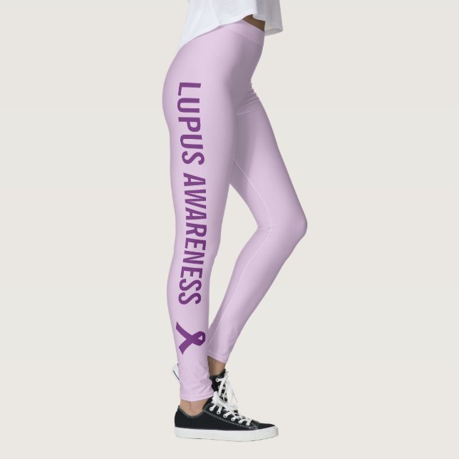 Leggings Ruban de sensibilisation Lupus pourpre (Droite)