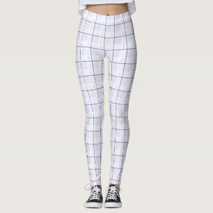 Leggings Ruban Lavande à Carreaux pour la Sensibilisation a