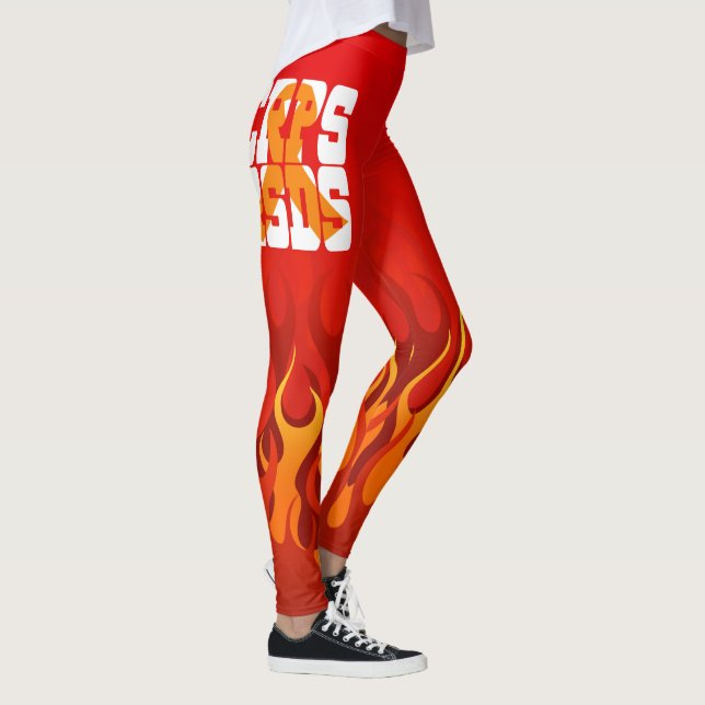 Leggings Ruban orange de CRP/RSDS avec des guêtres de (Droite)
