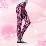 Leggings Ruban rose Jeu cancer du sein Survivant Noir<br><div class="desc">Ribbon rose Toss Cancer du sein Survivor Jolie pattes noires</div>